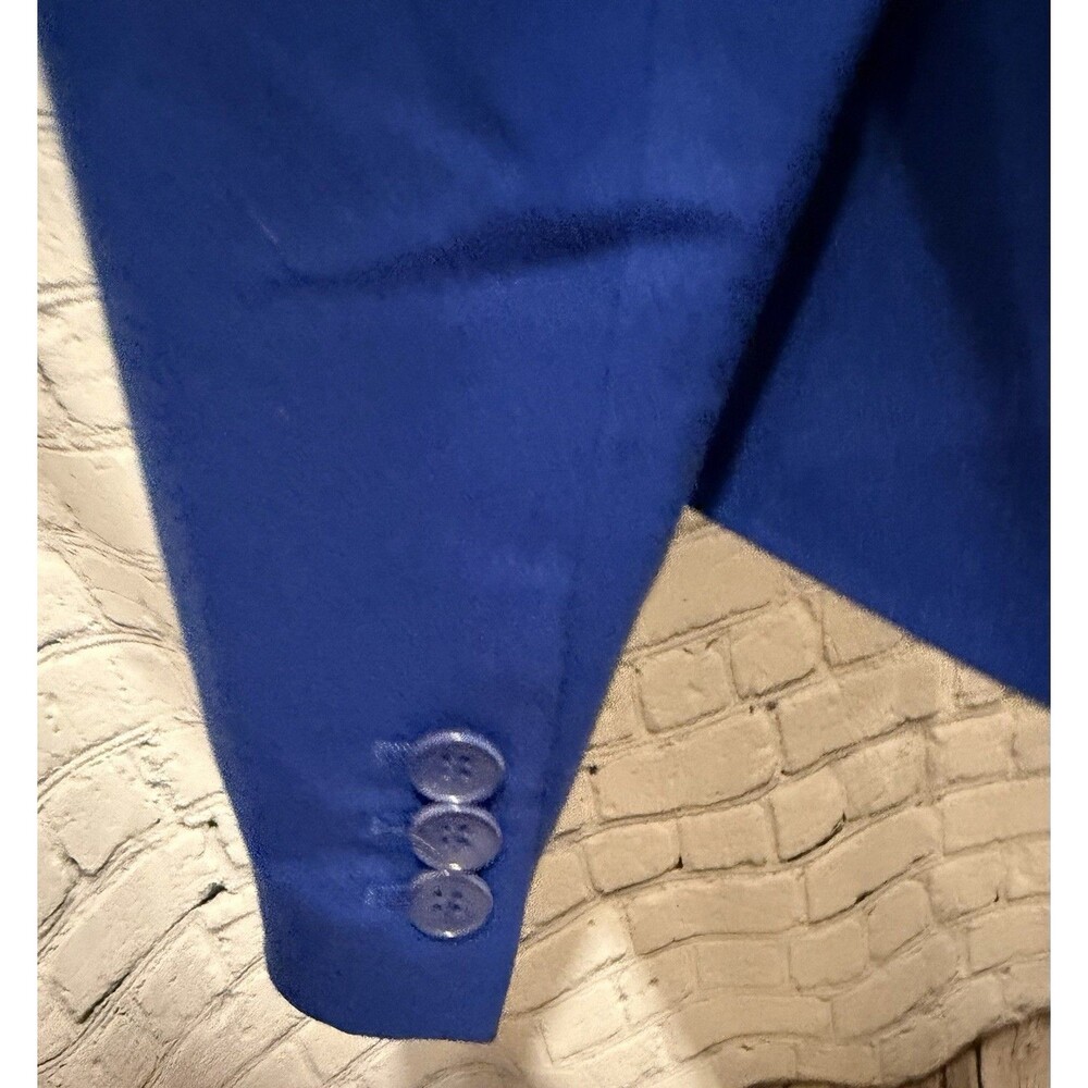 Talbots Wool Royal Blue Blazer Two Button Jacket Plus Size 18 - Picture 5 of 8